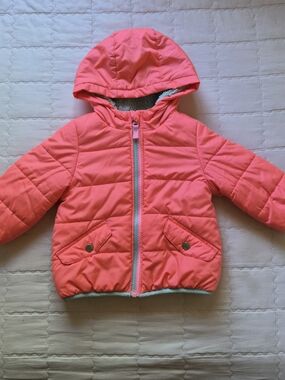 Carter's Mint Green Sherpa Jacket with Coral Tab